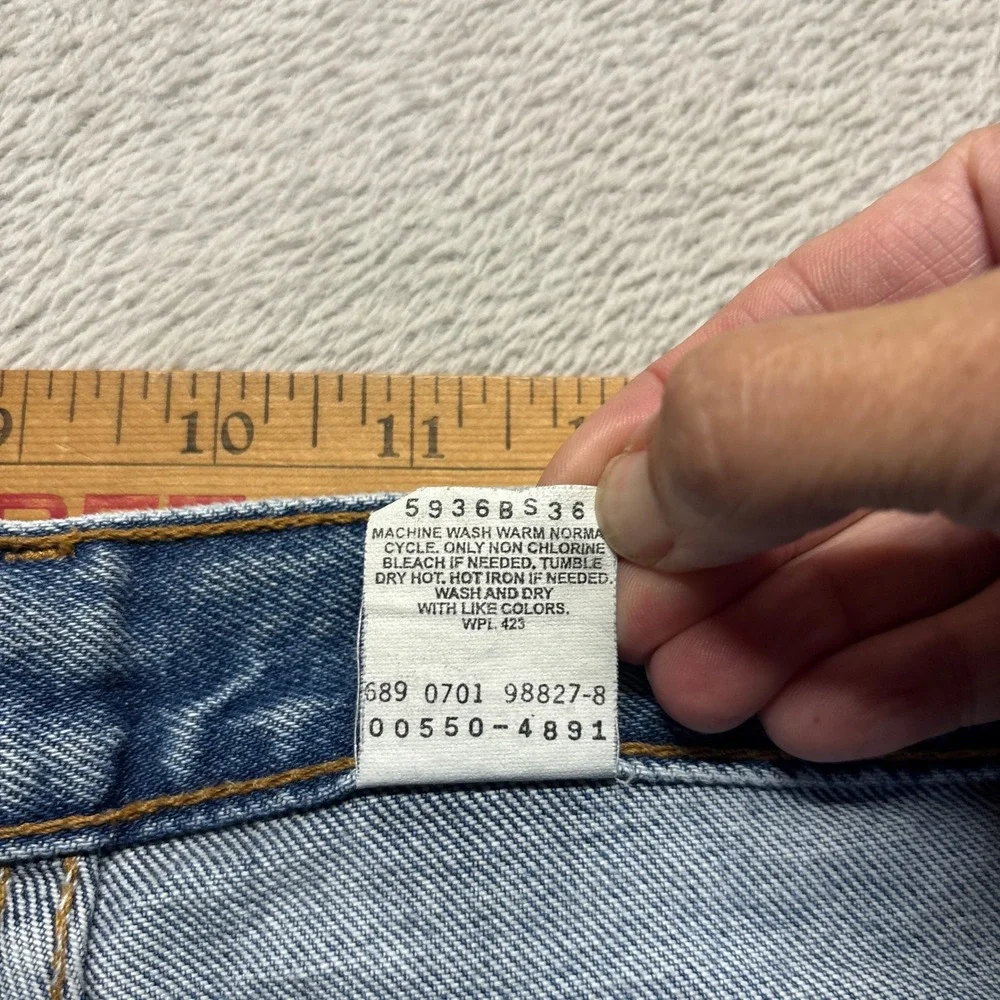 VTG Levis 550 Relaxed Fit Jeans Mens 38x30 (Fits 36x30) Blue Denim 100% Cotton